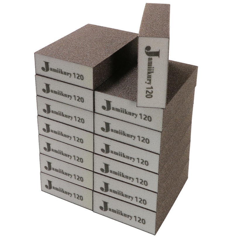 Jamiikury 16Pcs 120 Grit Sanding Blocks, Jamiikury Fine Sanding Sponge Washable and Reusable, Wet Dry Sandpaper Sponge for Wood Metal FurniturePaint and Drywall - Image 1